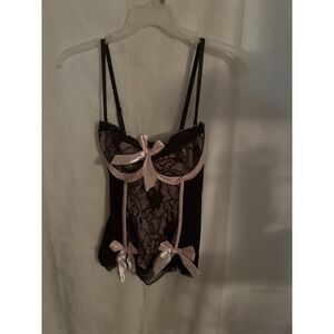 Black and Pink Corest with Removable‎ Straps Women's Size M/L